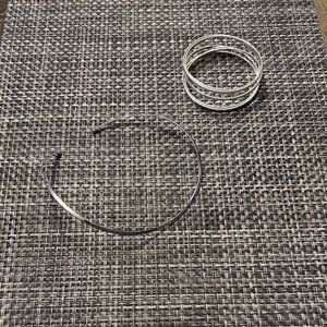 Elegant Silver Necklace and Bracelet Set